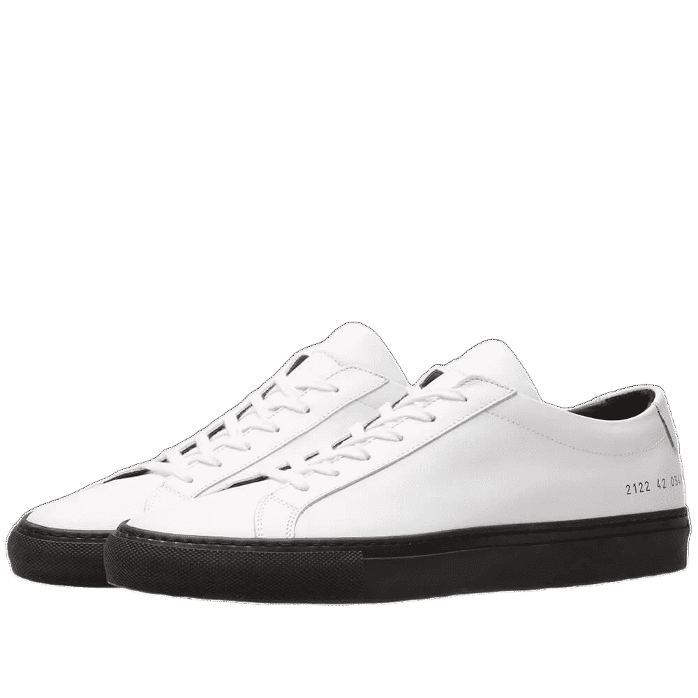 Common Projects Women's Achilles Leather Low-Top Colored Sole Sneakers