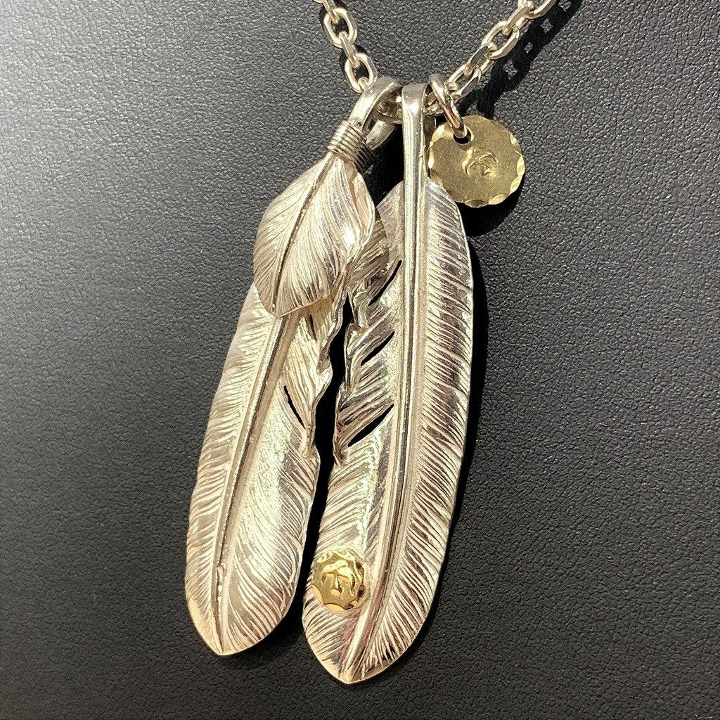 Goros Silver Top Feather (Left) (Xl) & Feather With Metal (Right) (Xl) Setup