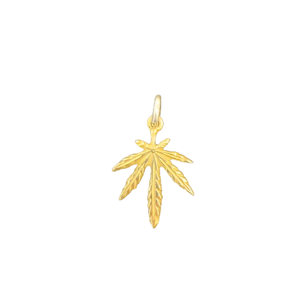 Goros Gold Grass Pendant - Small