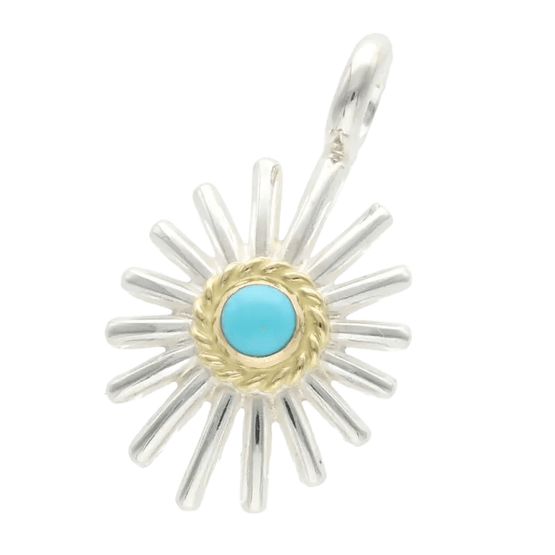 Goros Sea Urchin With Gold Rope Turquoise