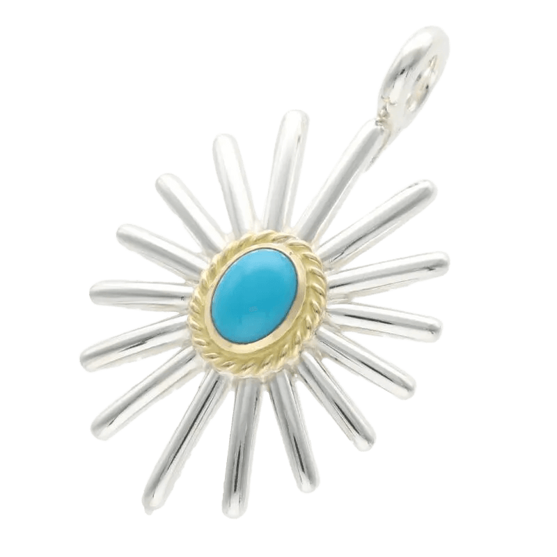 Goros Sea Urchin With Gold Rope Turquoise