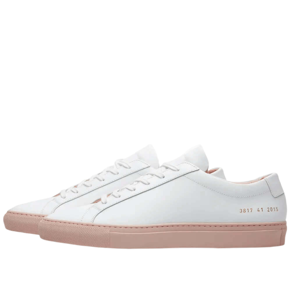 Common Projects Women's Achilles Leather Low-Top Colored Sole Sneakers