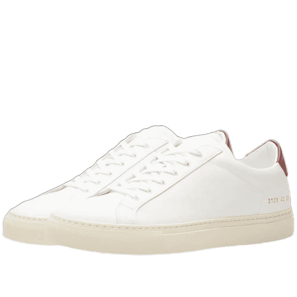 Common Projects Men's Achilles Retro Low-Top Off-White Sole Sneakers