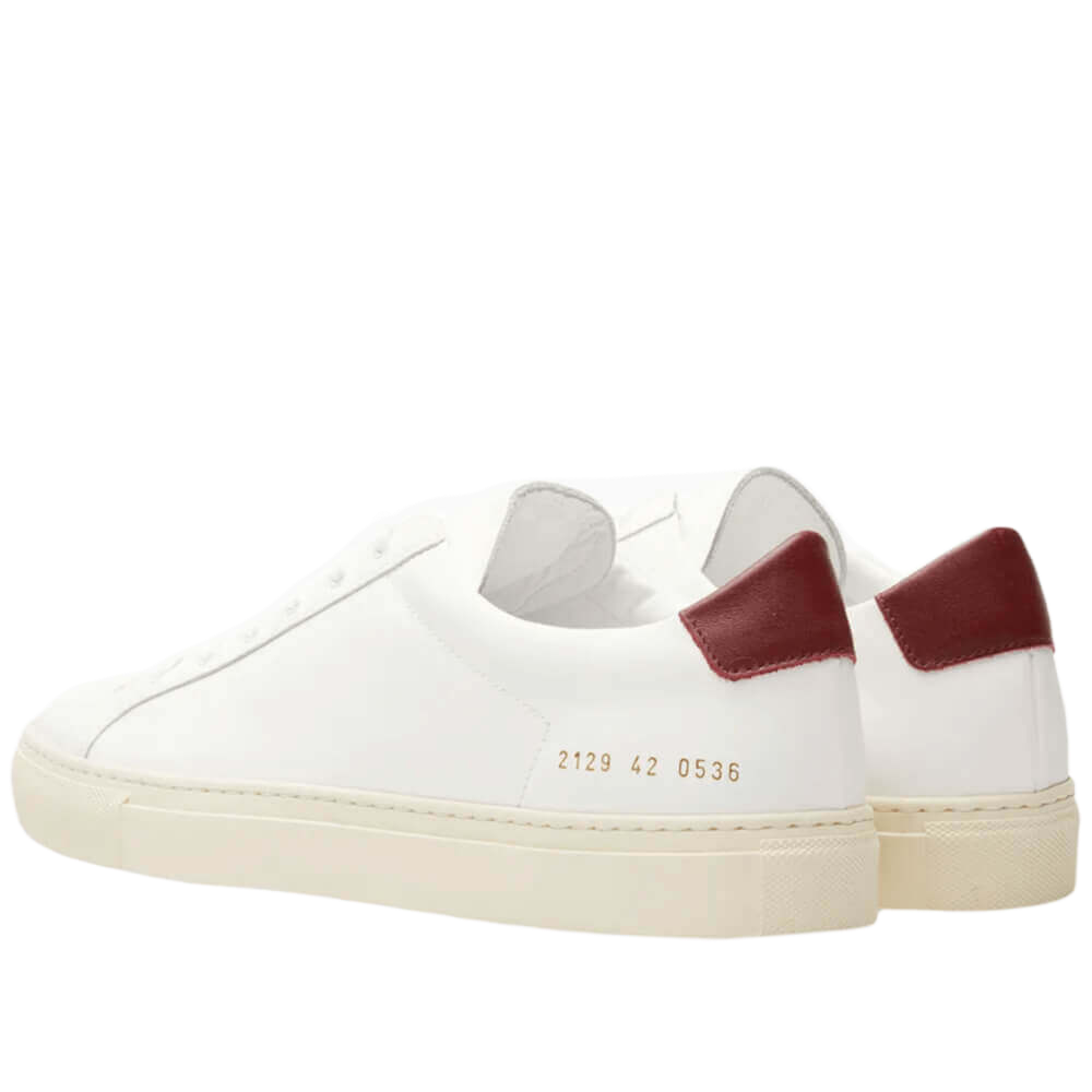 Common Projects Men's Achilles Retro Low-Top Off-White Sole Sneakers