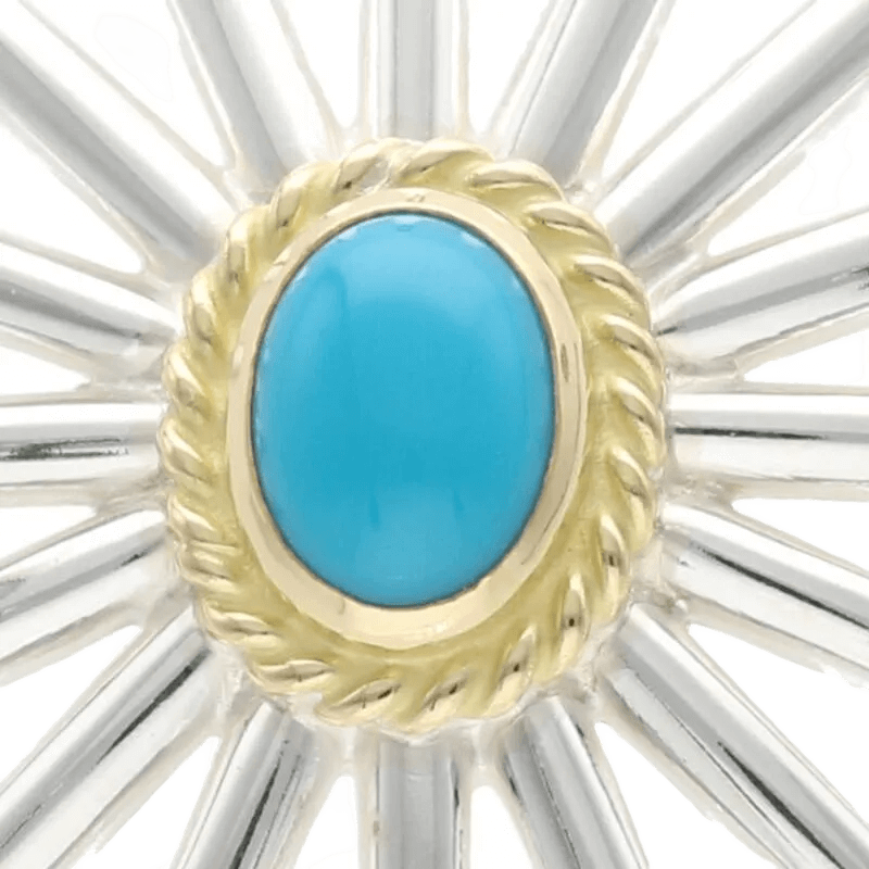 Goros Sea Urchin With Gold Rope Turquoise