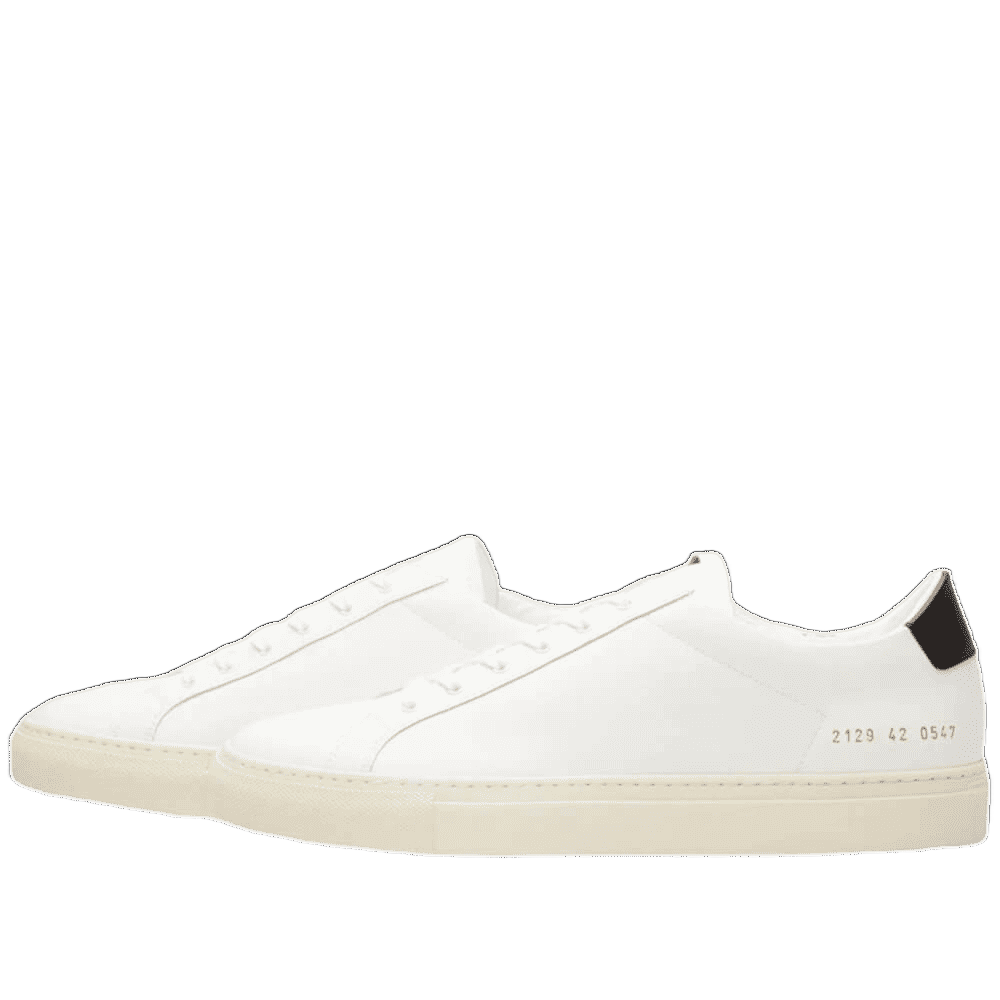 Common Projects Men's Achilles Retro Low-Top Off-White Sole Sneakers