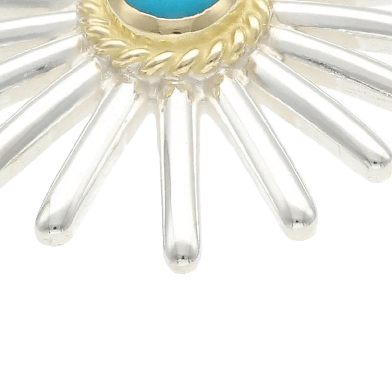 Goros Sea Urchin With Gold Rope Turquoise