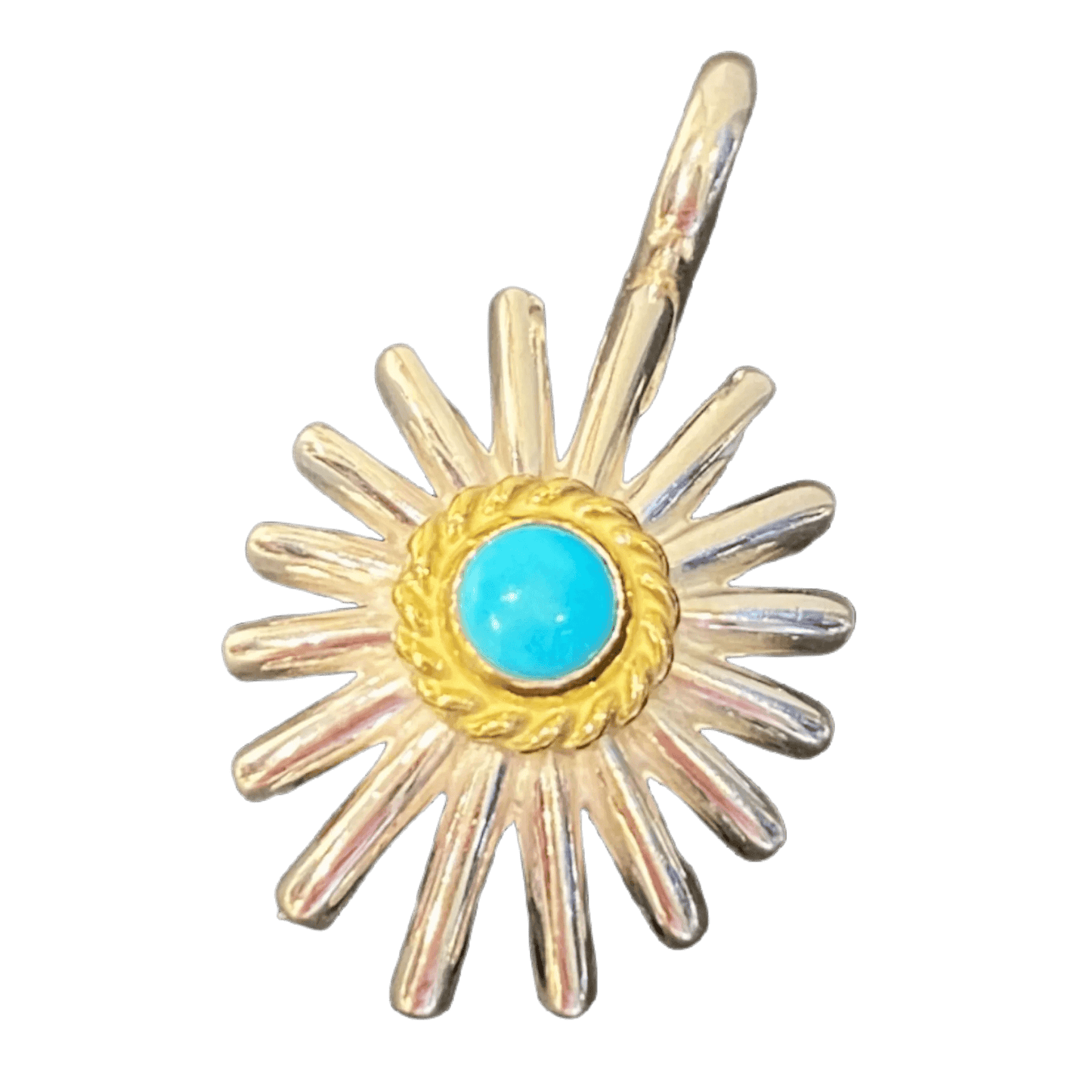 Goros Sea Urchin With Gold Rope Turquoise