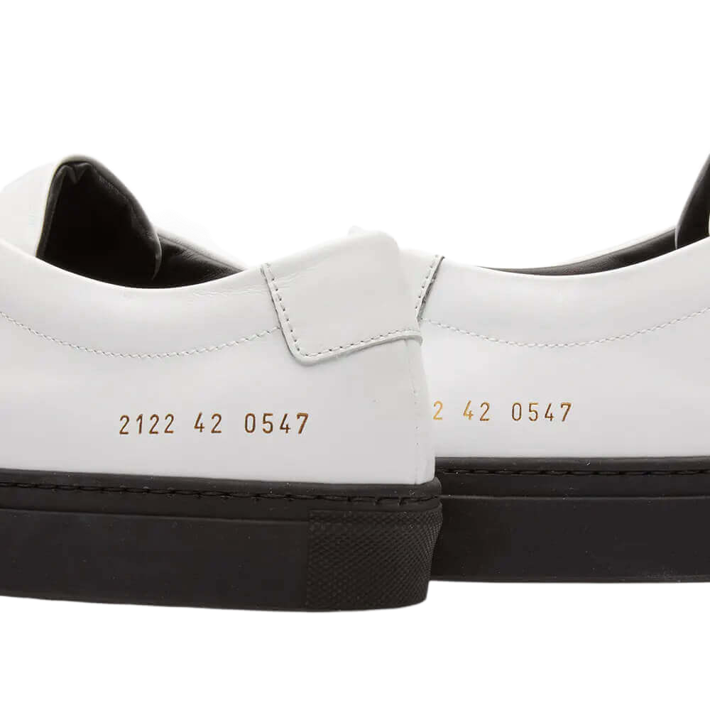 Common Projects Men's Achilles Leather Low-Top Colored Sole Sneakers