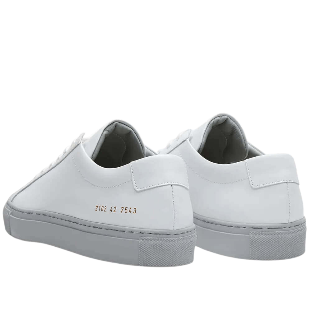 Common Projects Men's Achilles Leather Low-Top Colored Sole Sneakers