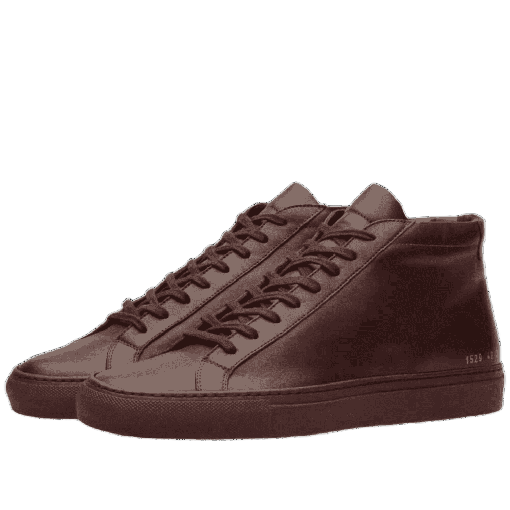 Common Projects Men's Original Achilles Leather Mid-Top Sneakers