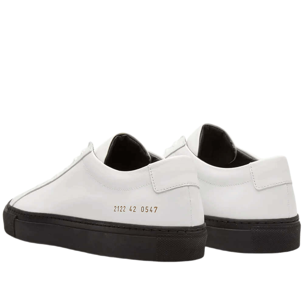 Common Projects Men's Achilles Leather Low-Top Colored Sole Sneakers