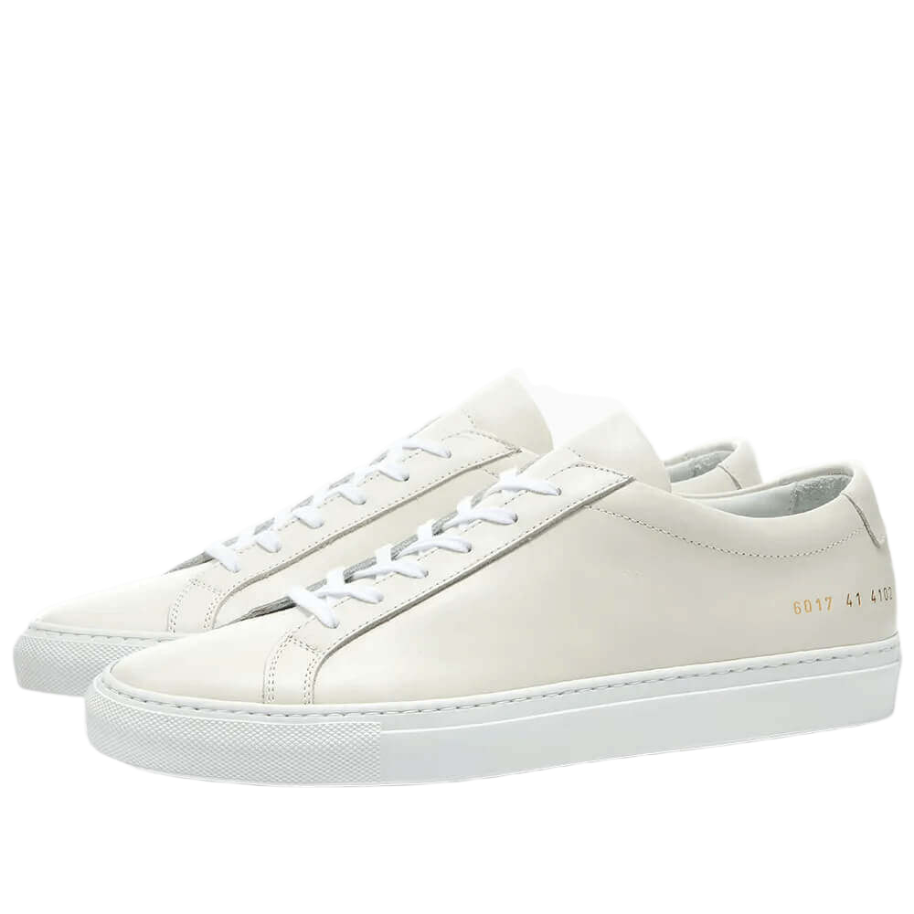 Common Projects Women's Achilles Leather Low-Top White Sole Sneakers