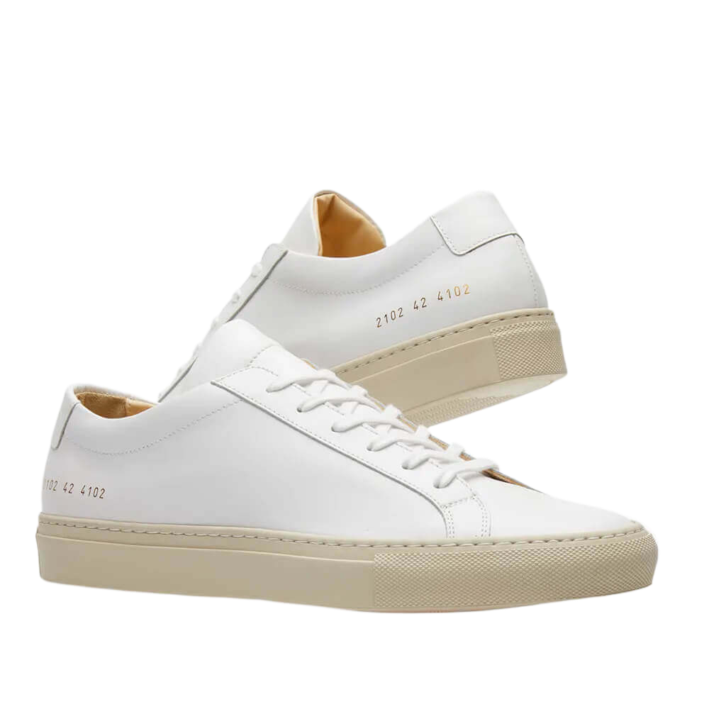 Common Projects Women's Achilles Leather Low-Top Colored Sole Sneakers