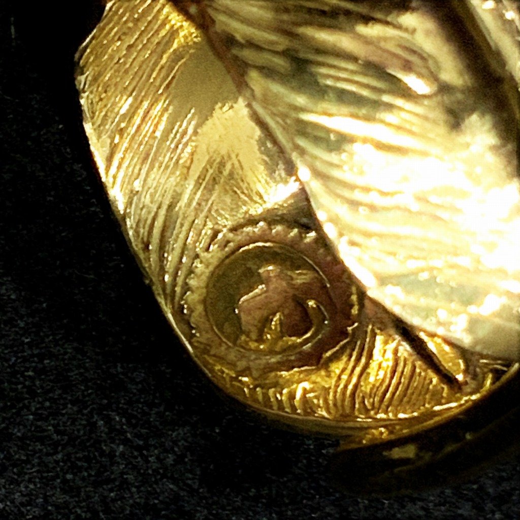 Feather Ring with Metal - Gold | Goro's Feather Authorized Dealer