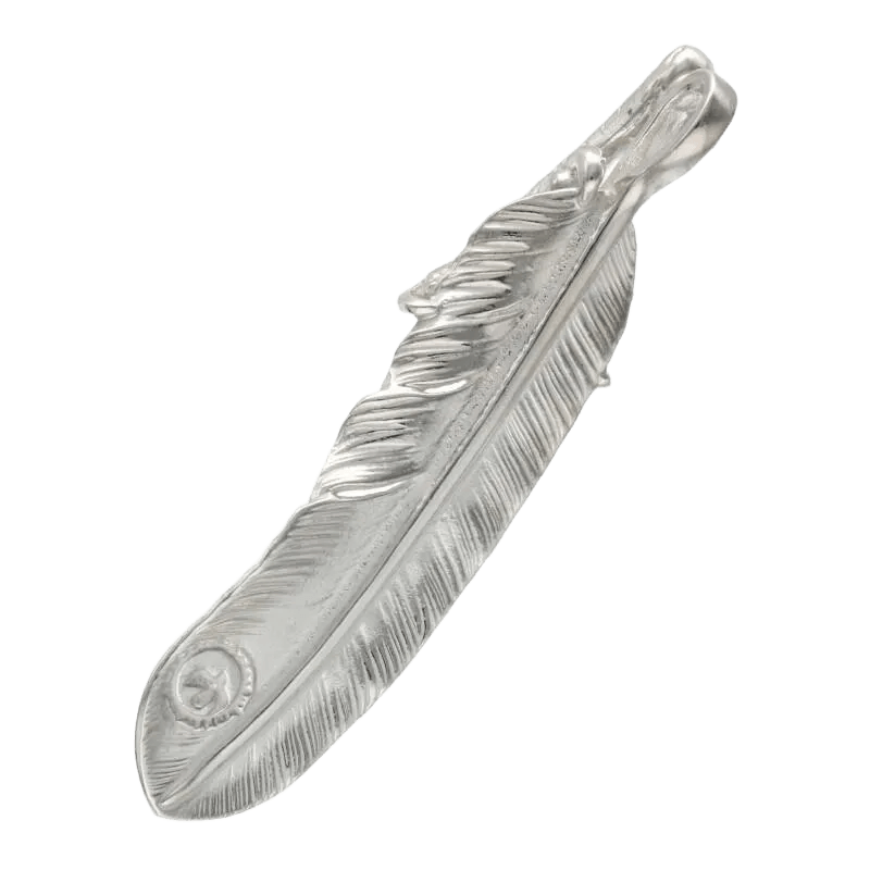 Feather with Silver Claw - Facing Left | Goro's Native Feather Authorized Dealer