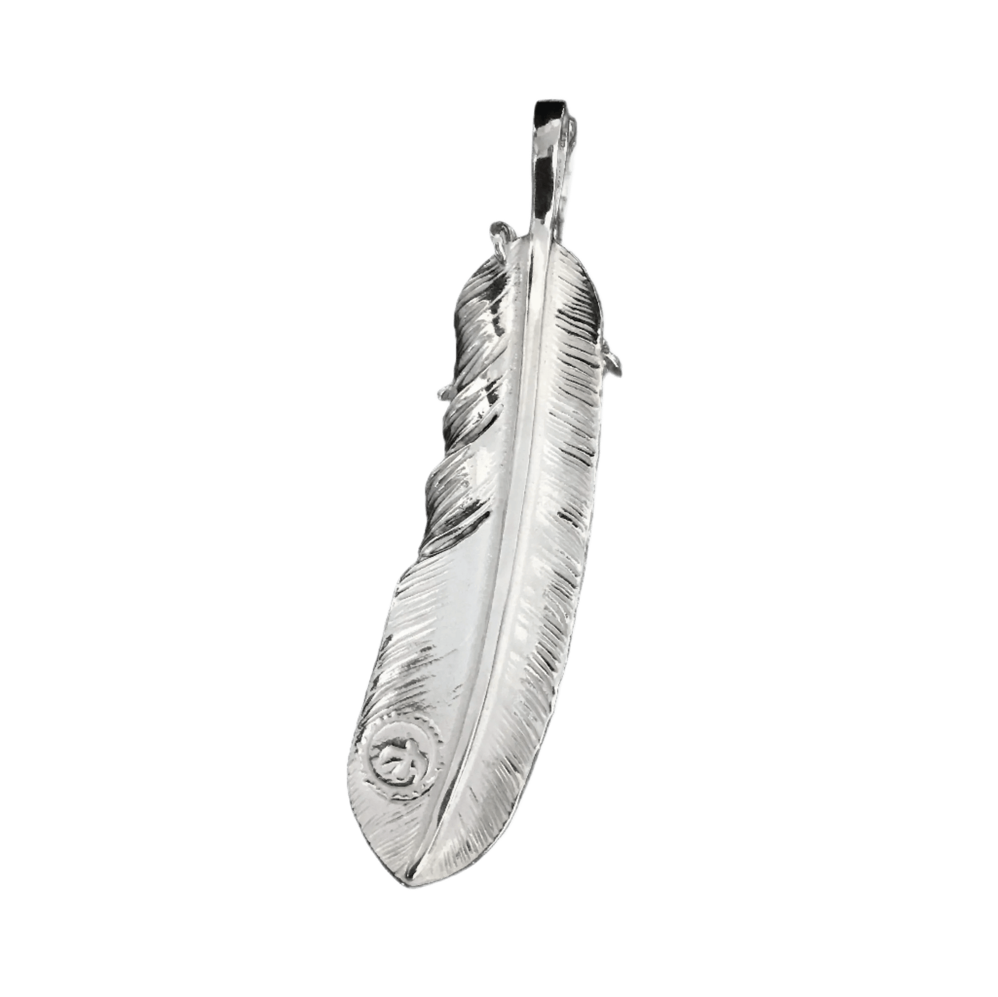 Feather with Silver Claw - Facing Left | Goros Feather Authorized Dealer