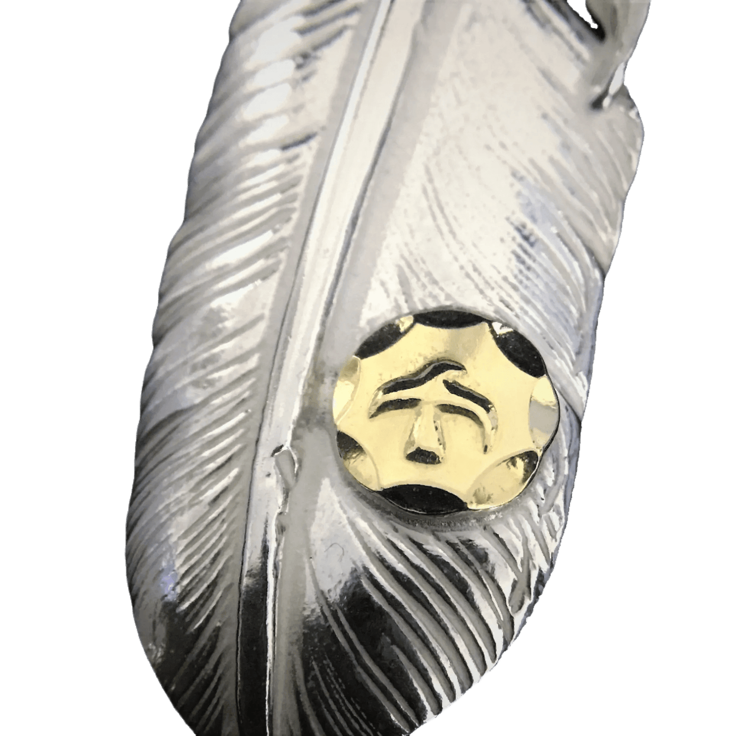 Feather with Silver Claw - Facing Left | Goro's Jewelry Authorized Dealer