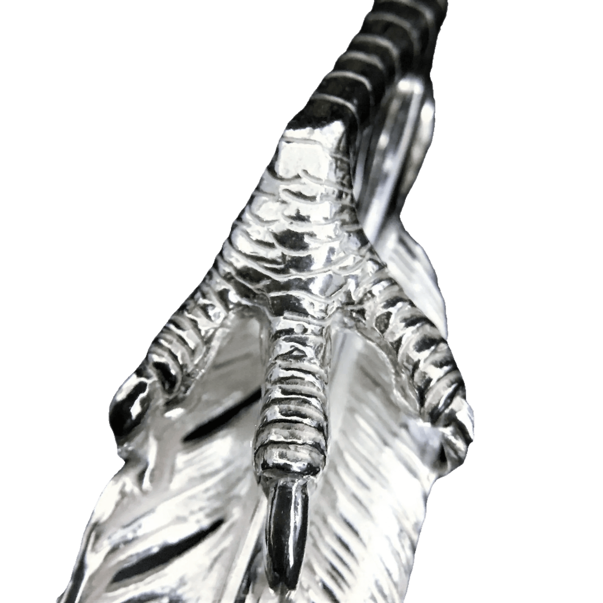 Feather with Silver Claw - Facing Right | Goro's Authorized Dealer