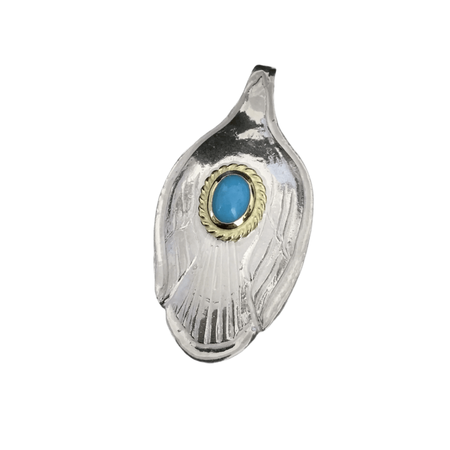 Goros Gold Rope Turquoise Spoon - Silver And Gold