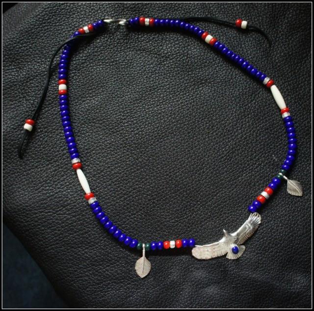 Eagle with Blue Beads Setup | Goro's Jewelry Authorized Dealer