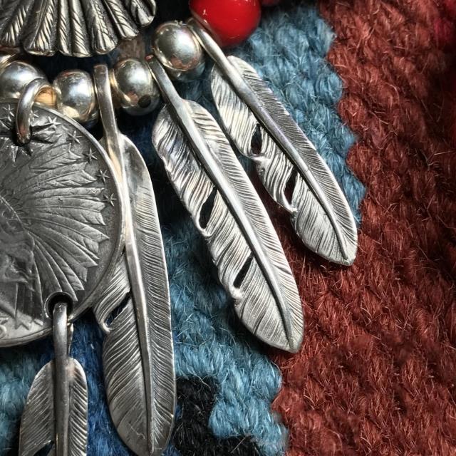 Eagle with Feather and Red Beads Setup | Goros Authorized Dealer