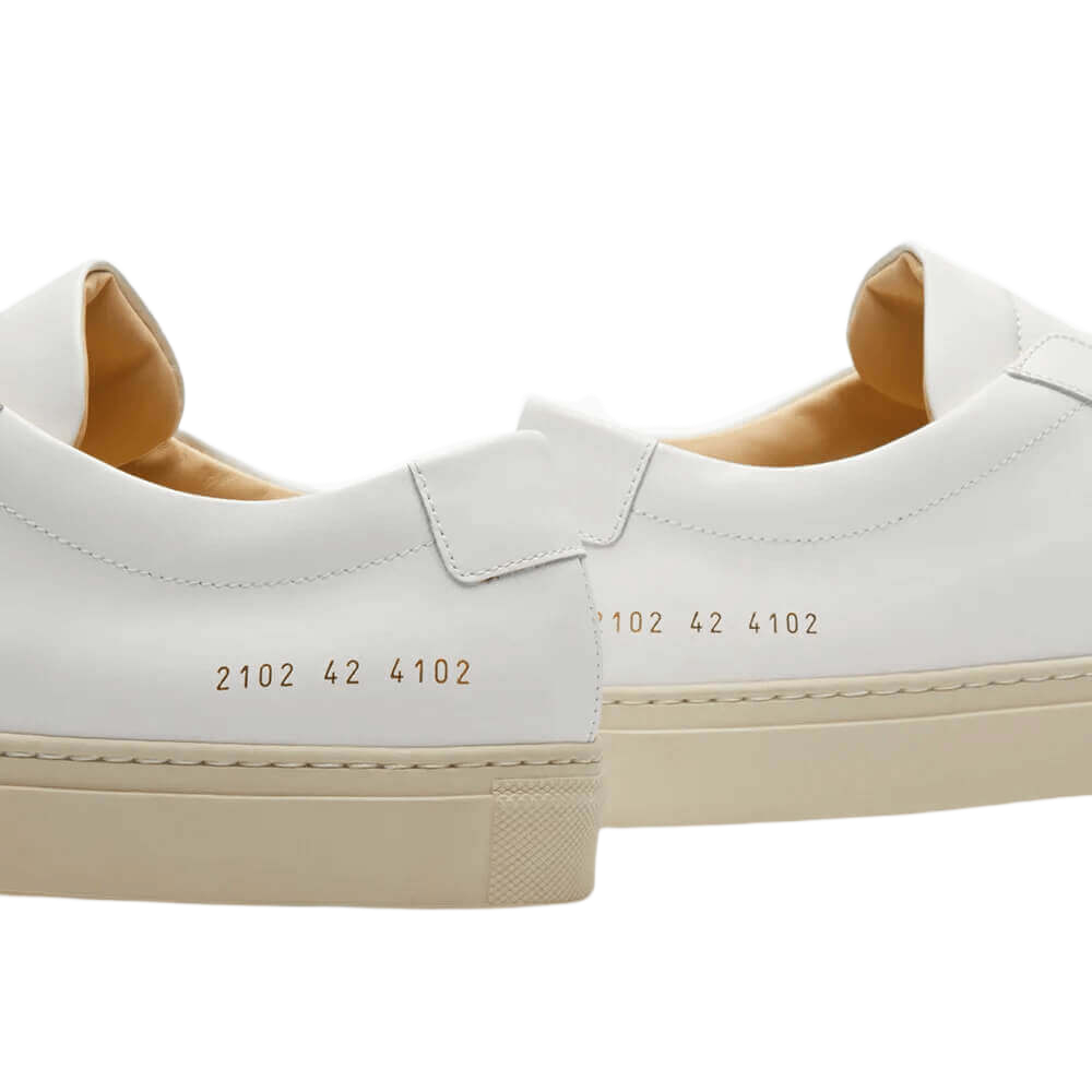 Common Projects Men's Achilles Leather Low-Top Colored Sole Sneakers