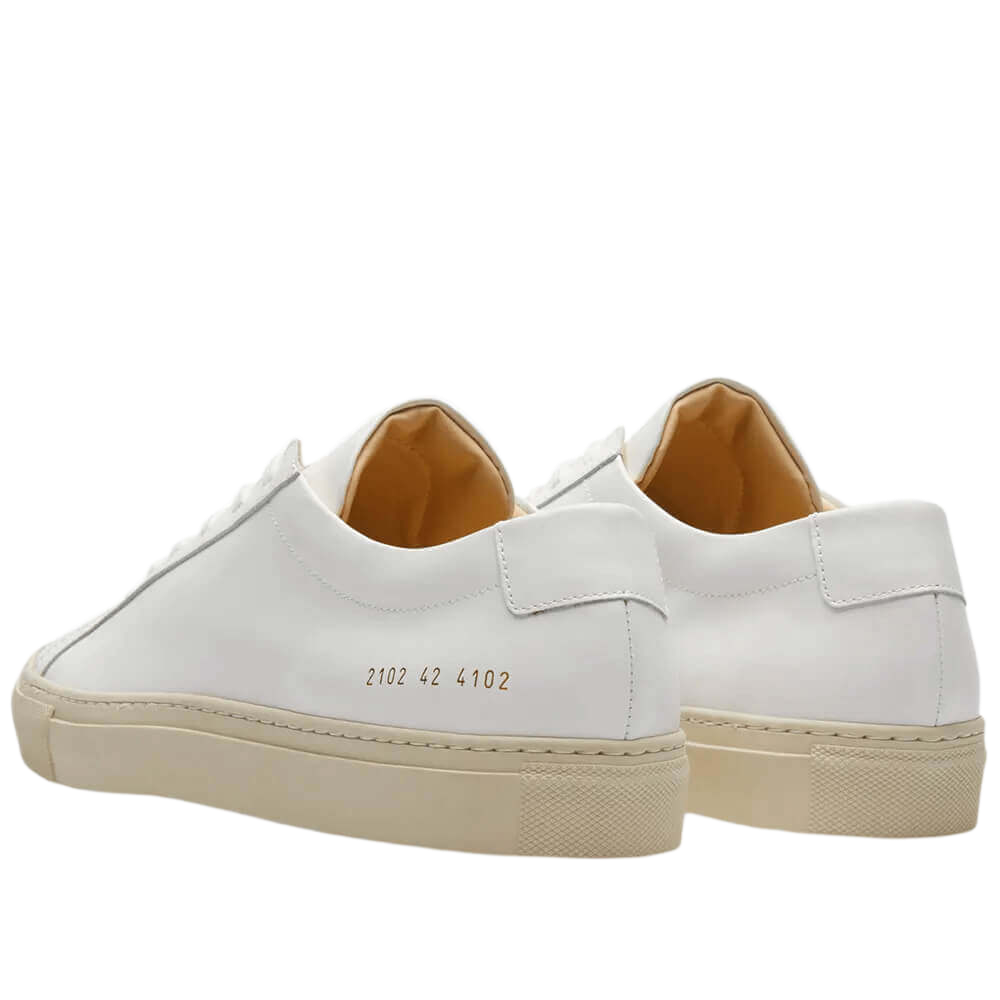 Common Projects Men's Achilles Leather Low-Top Colored Sole Sneakers