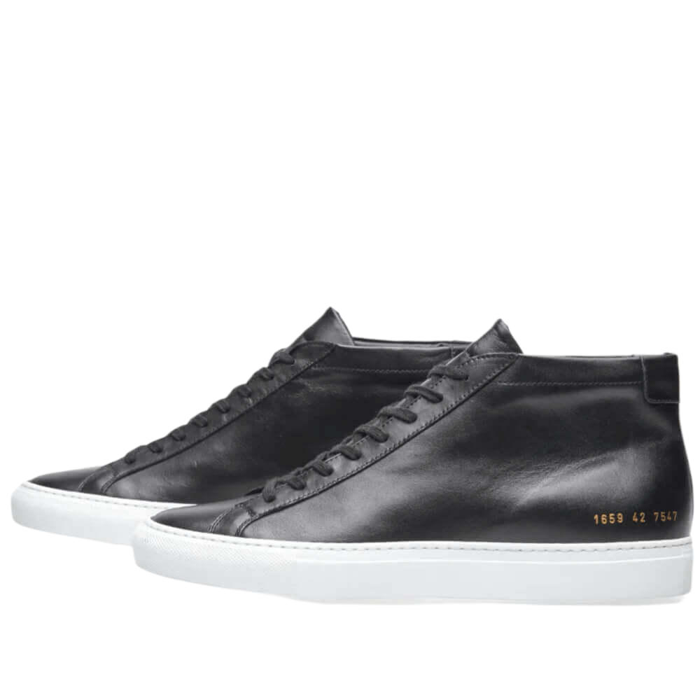 Common Projects Men's Original Achilles Leather Mid-Top Sneakers