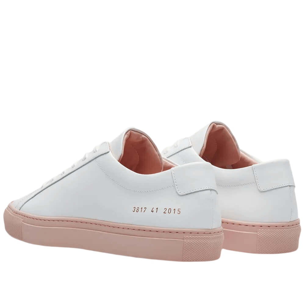 Common Projects Women's Achilles Leather Low-Top Colored Sole Sneakers