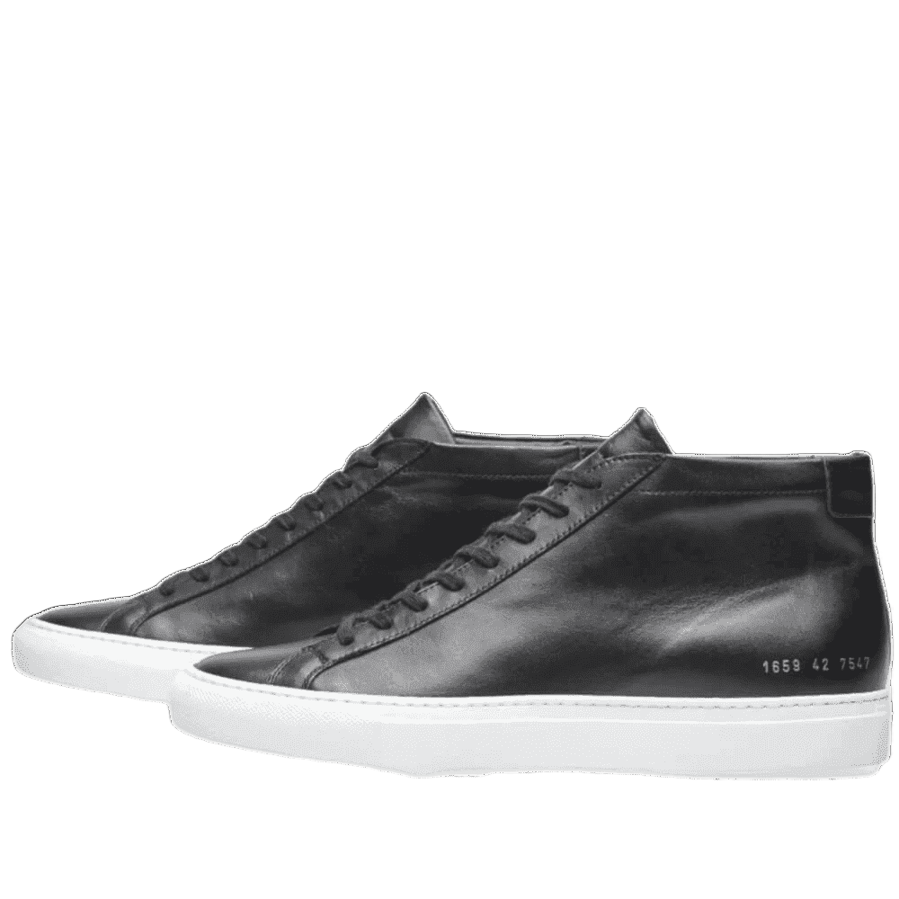 Common Projects Men's Original Achilles Leather Mid-Top Sneakers