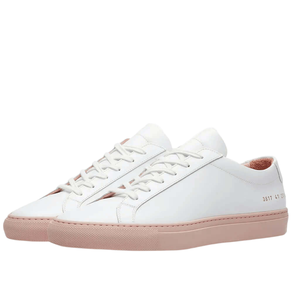 Common Projects Women's Achilles Leather Low-Top Colored Sole Sneakers