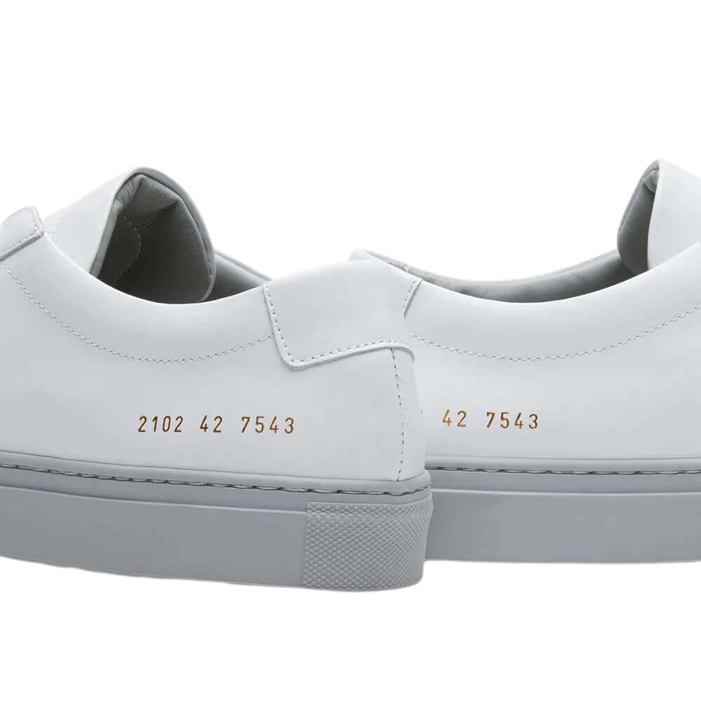 Common Projects Men's Achilles Leather Low-Top Colored Sole Sneakers