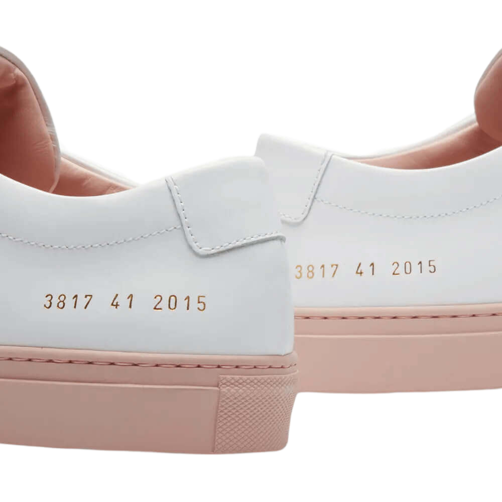 Common Projects Women's Achilles Leather Low-Top Colored Sole Sneakers