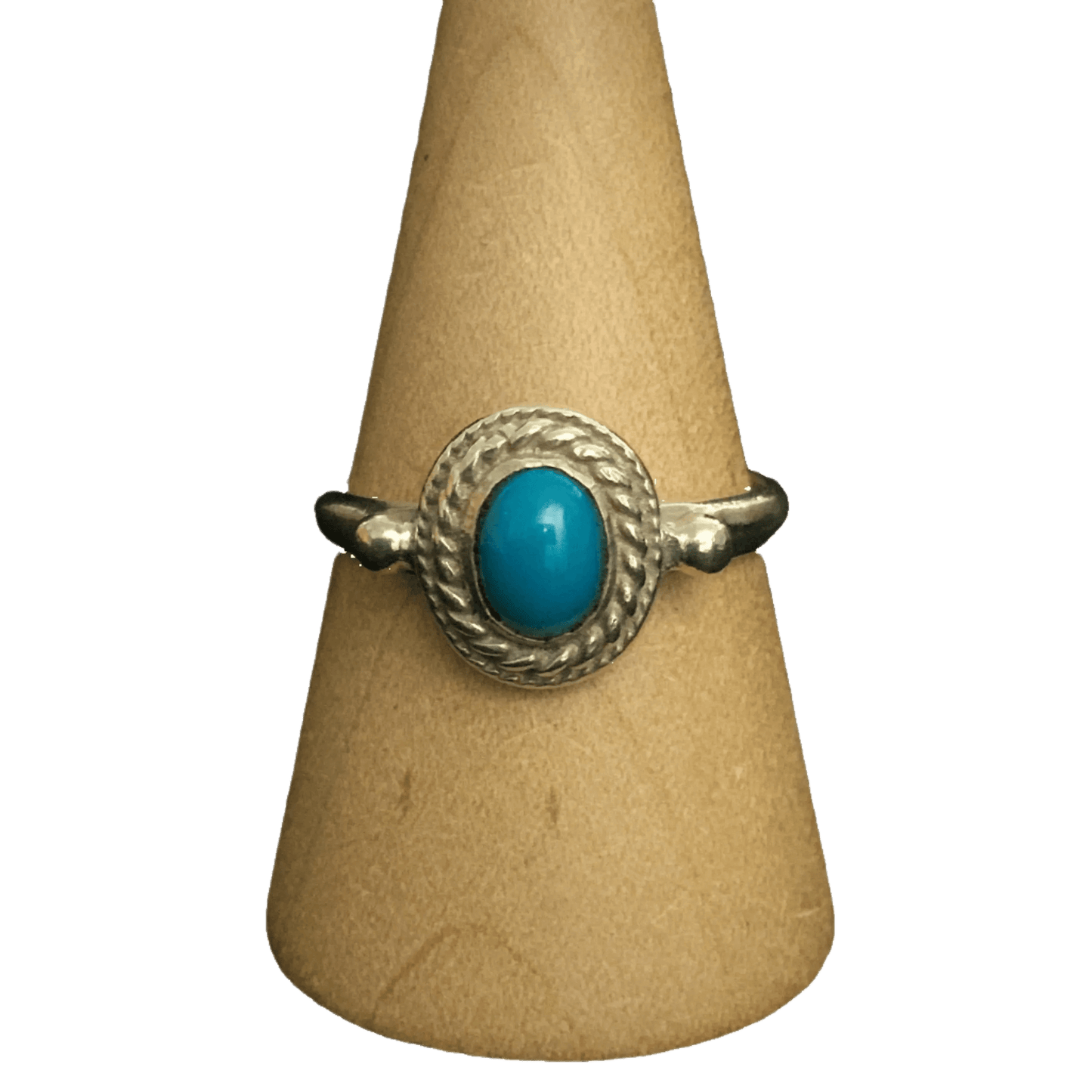 Goros Silver Rope Turquoise Ring