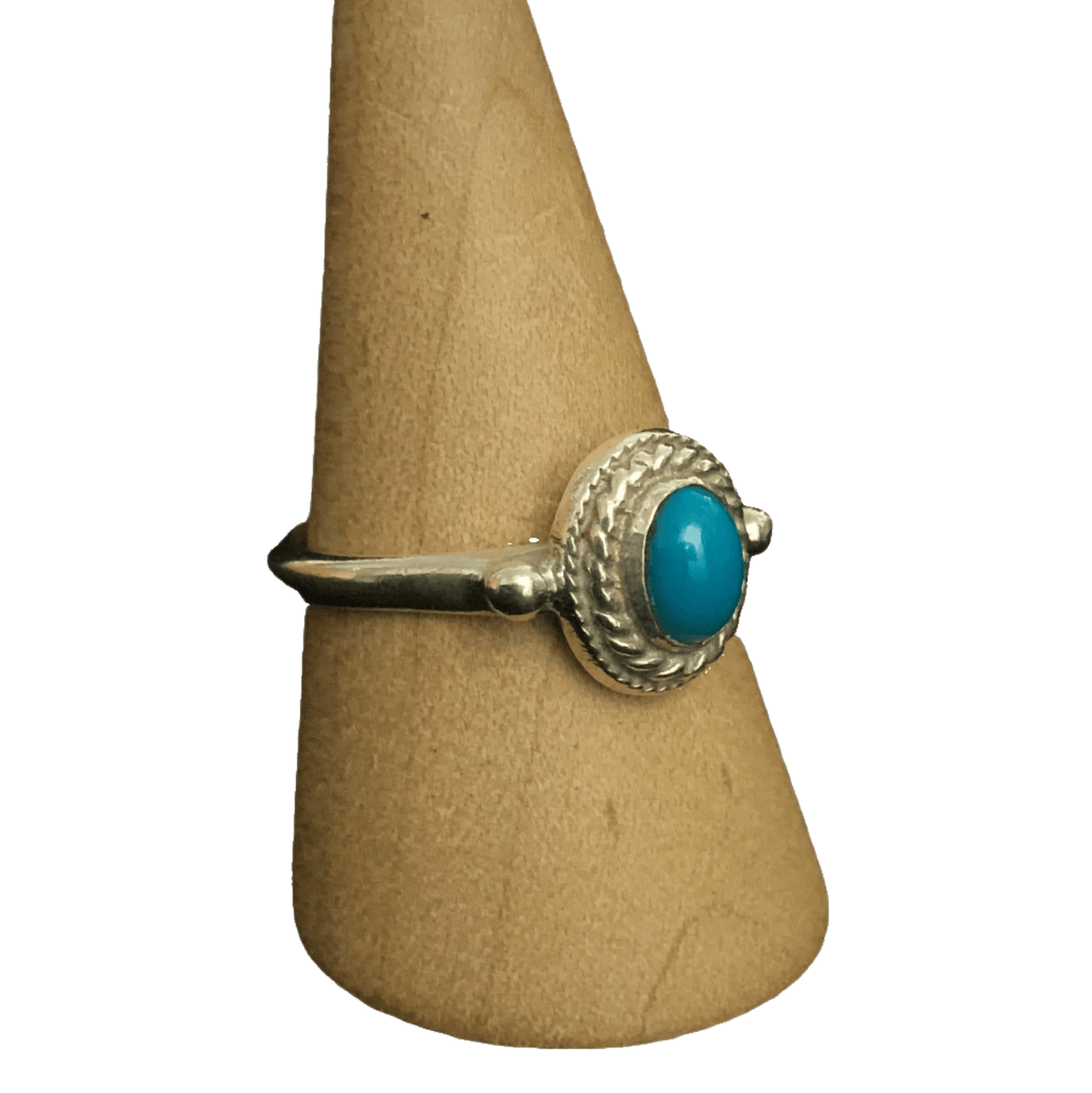 Goros Silver Rope Turquoise Ring