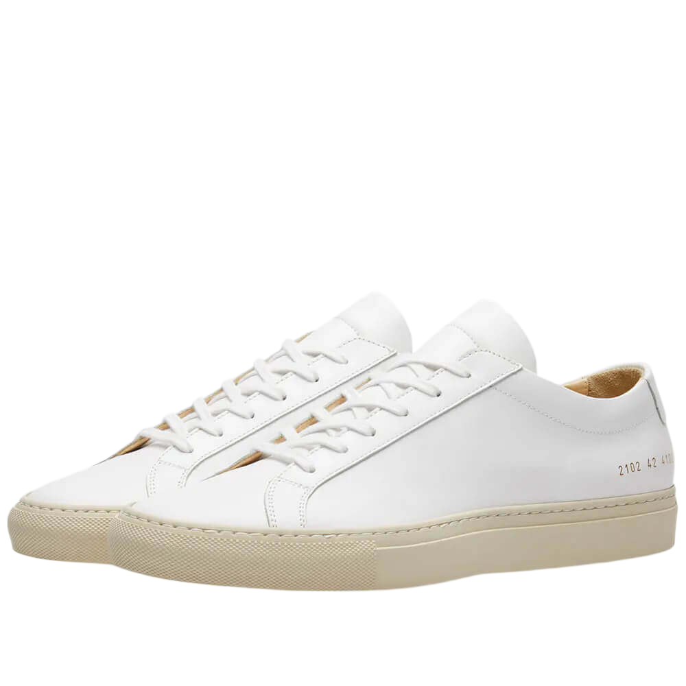 Common Projects Women's Achilles Leather Low-Top Colored Sole Sneakers