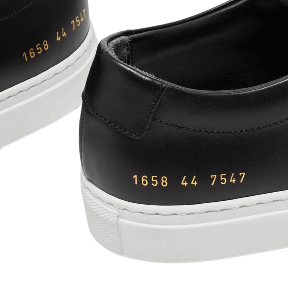 Common Projects Men's Achilles Leather Low-Top White Sole Sneakers