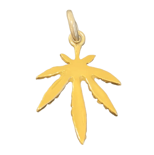 Goros Gold Grass Pendant - Small