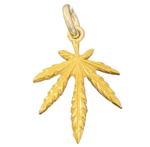 Goros Gold Grass Pendant - Small