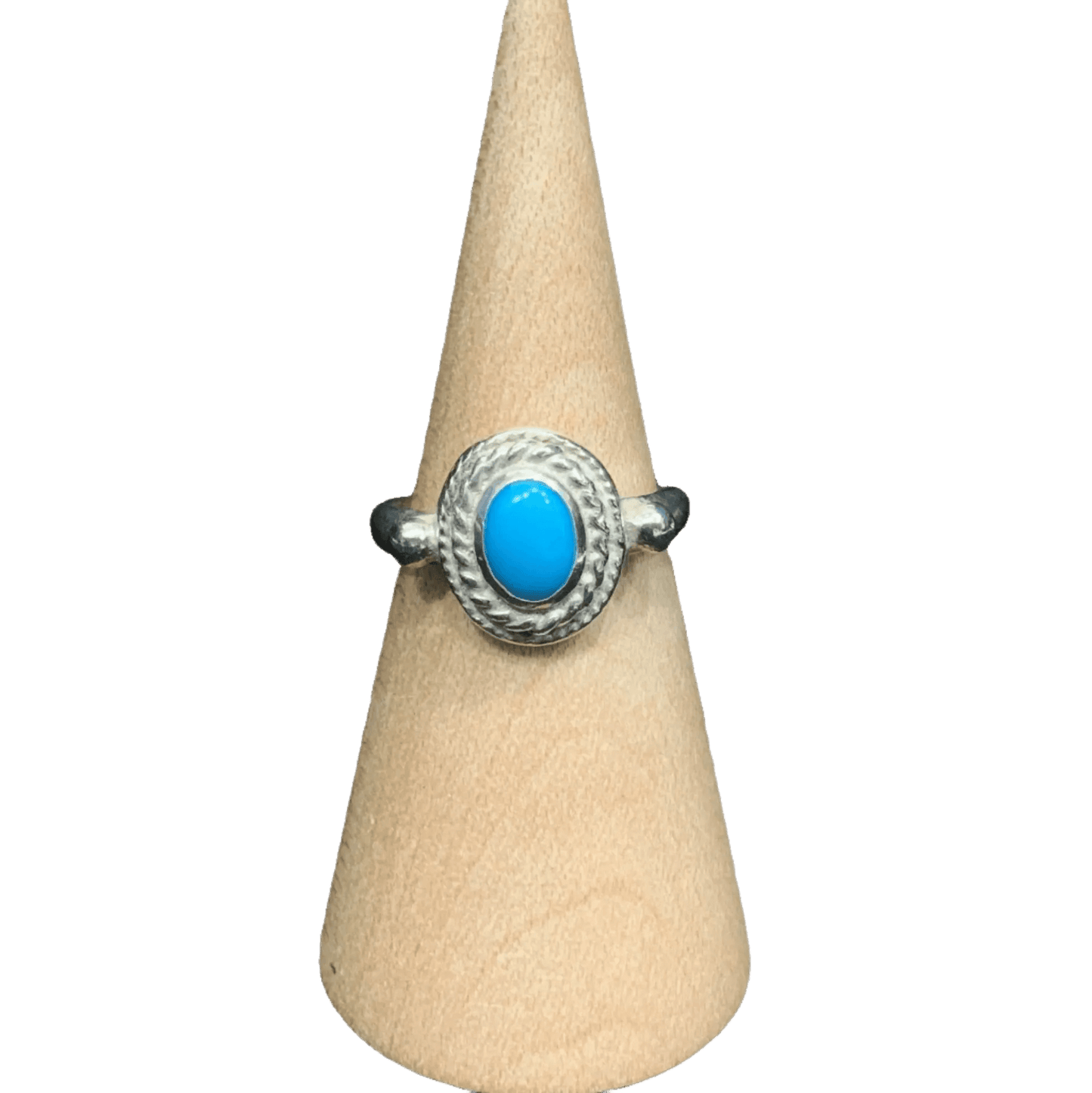 Goros Silver Rope Turquoise Ring