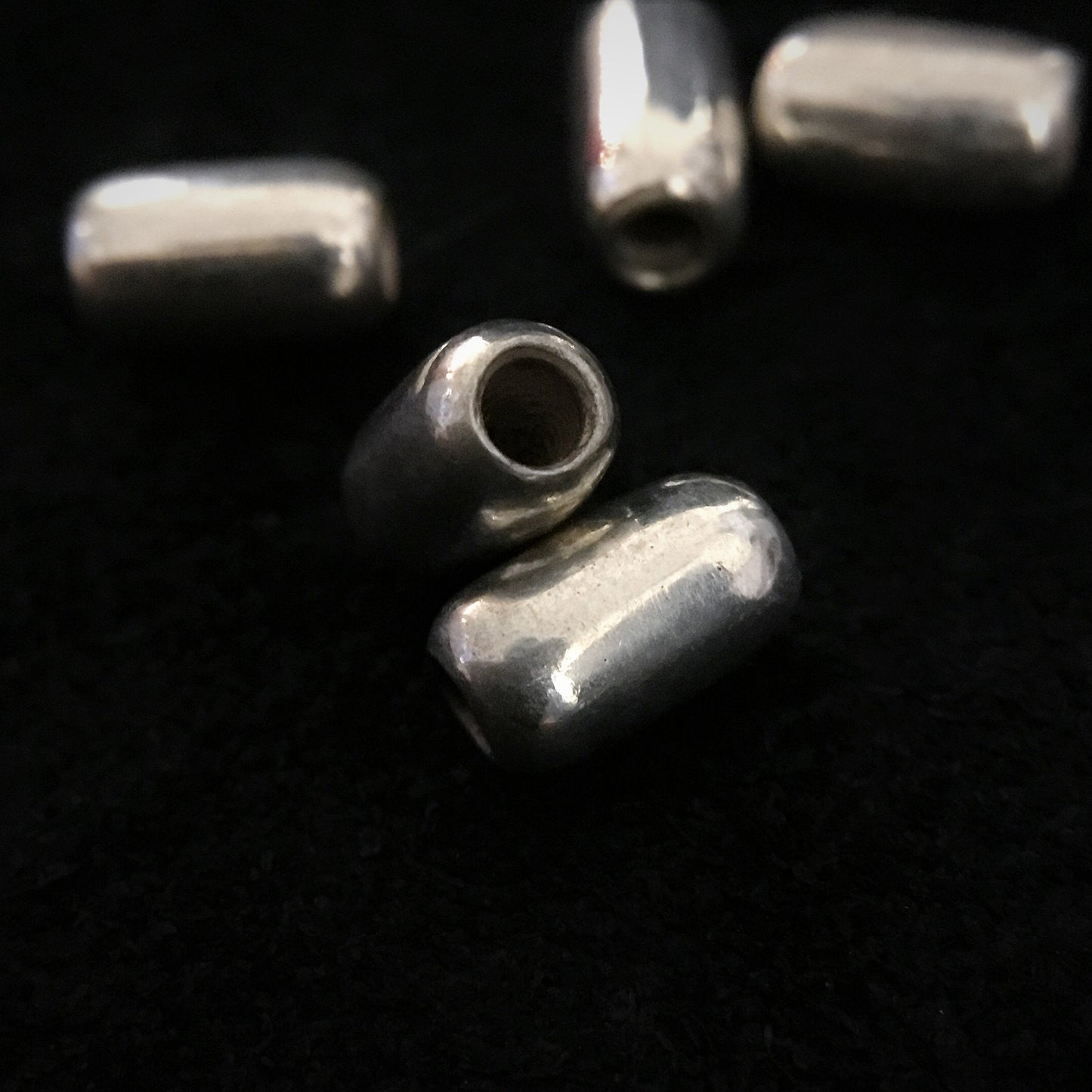 Silver Pipe Beads | Goro's Native Feather Authorized Dealer